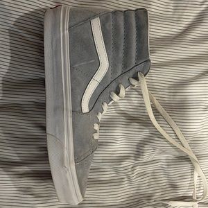 Women’s blue gray high top vans size 7 1/2